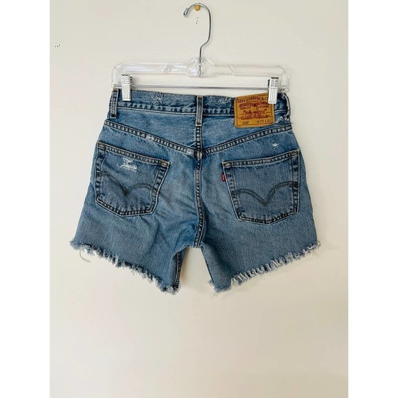 Levi's Cutoff Distressed Jean Shorts - Picture 5 of 12